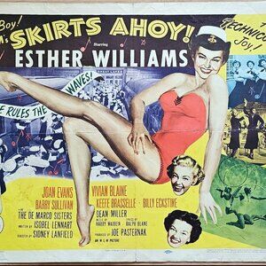 Vintage 1952 Skirts Ahoy 22x28 Vintage Hollywood Movie Poster ORIGINAL